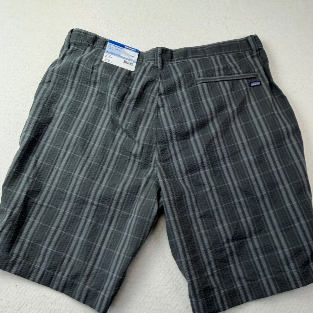 Patagonia‎ Mens Thrift Shorts Grey Plaid Organic Cotton Blend Size 40 NWT 57928